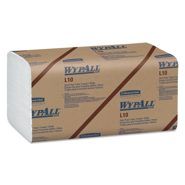 Wypall Towels & Wipes, White, Paper, 200 Wipes, 10.5" x 9.3", Unscented, 12 PK 01770
